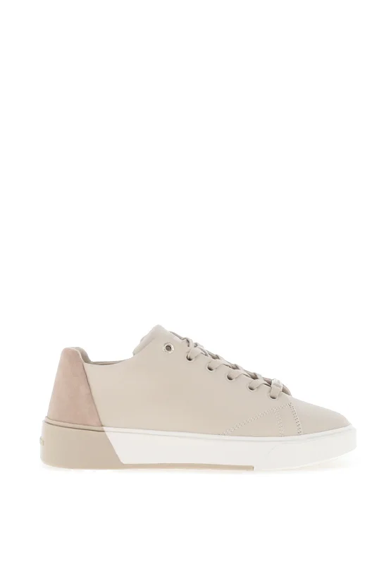 Calvin Klein Heel Cupsole Leather Trainers, Stone