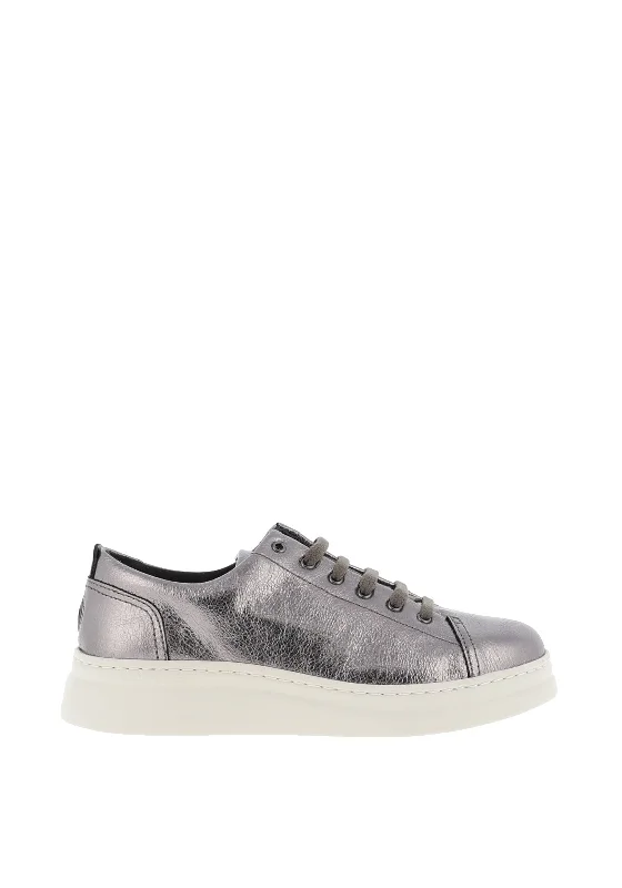 Camper Metallic Leather Extralight Trainers, Silver