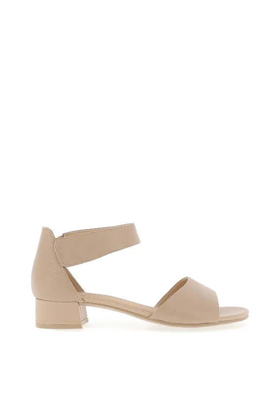 Caprice Suede Block Heel Sandals, Beige