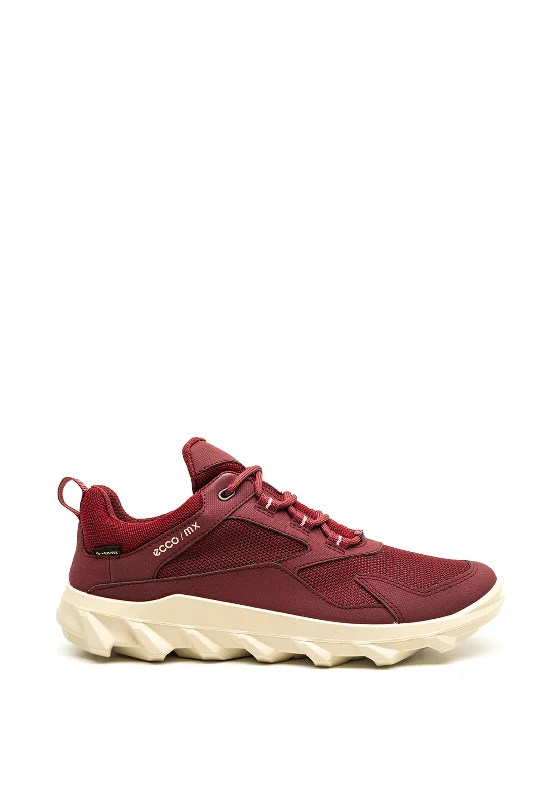 Ecco Womens MX Nubuck Leather Trainer, Wine