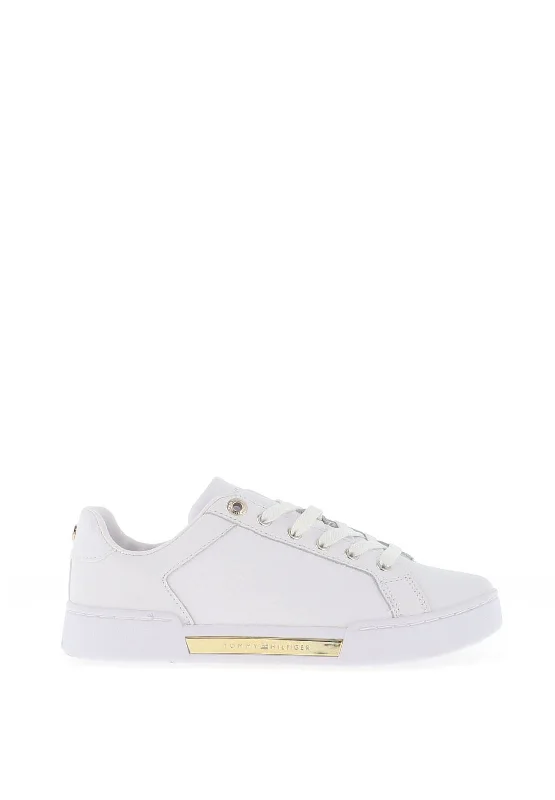 Tommy Hilfiger Womens Embossed Monogram Trainers, White