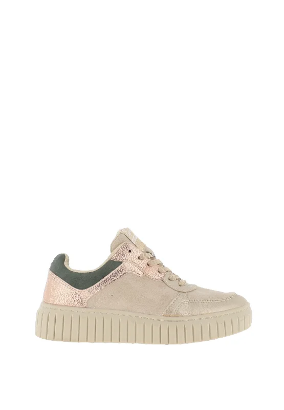 Sprox Metallic Panel Trainers, Beige