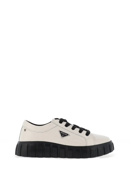 Kate Appleby Kilmaurs Patent Trainers, Cream