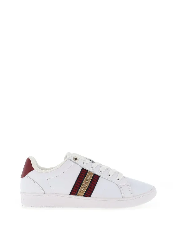 Tommy Hilfiger Womens Signature Logo Trainers, White