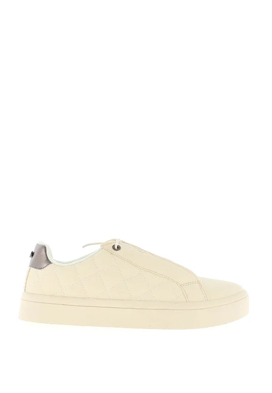 Tommy Bowe Womens Shrieves Quilted Trainers, Cream