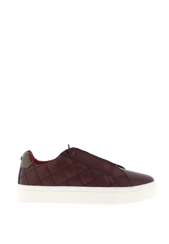 Tommy Bowe Womens Shrieves Quilted Trainers, Wine