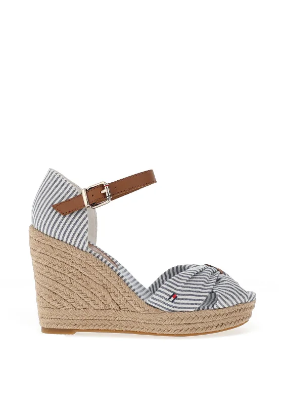 Tommy Hilfiger Womens Seercucker Espadrille Sandals, Bluecoast