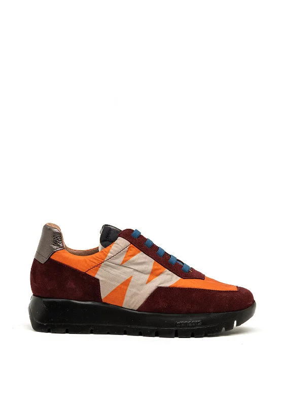 Wonders Fly Suede Colour Block Suede Trainers, Orange