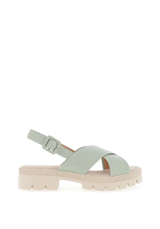 Zanni & Co. Wangtan Criss Cross Sling Back Sandals, Seafoam