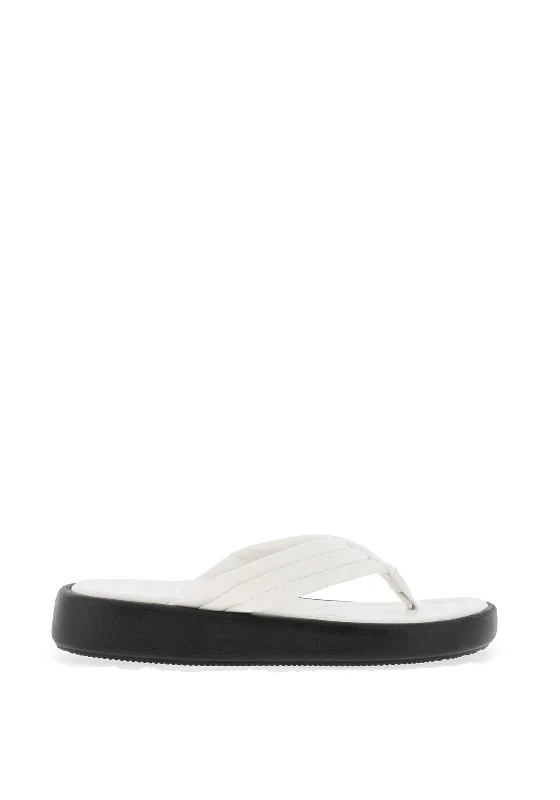 Zen Collection Faux Leather Flip Flop, White