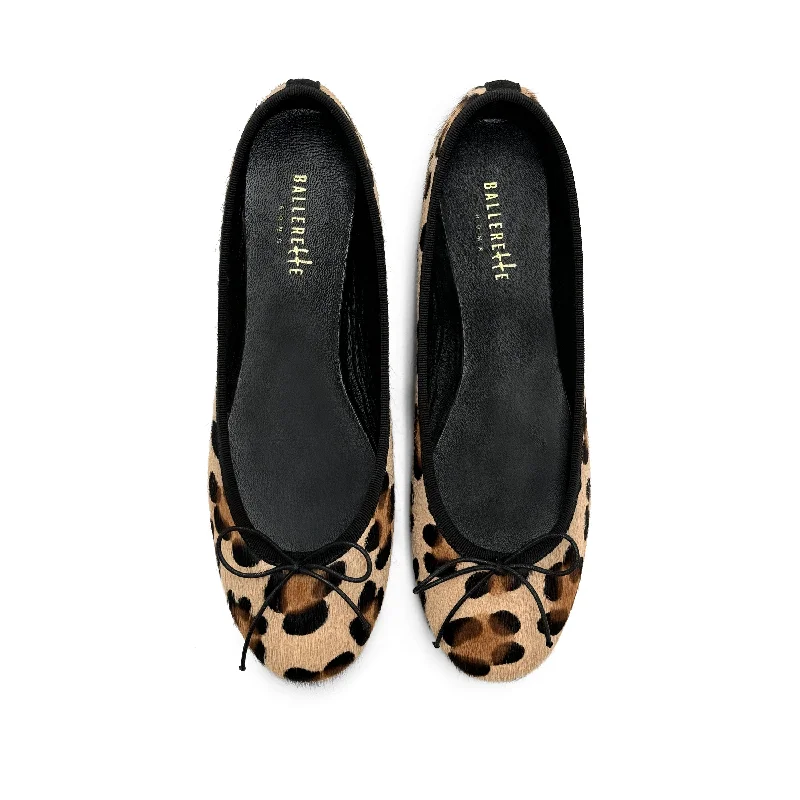 Animalier spotted calf hair ballet flats