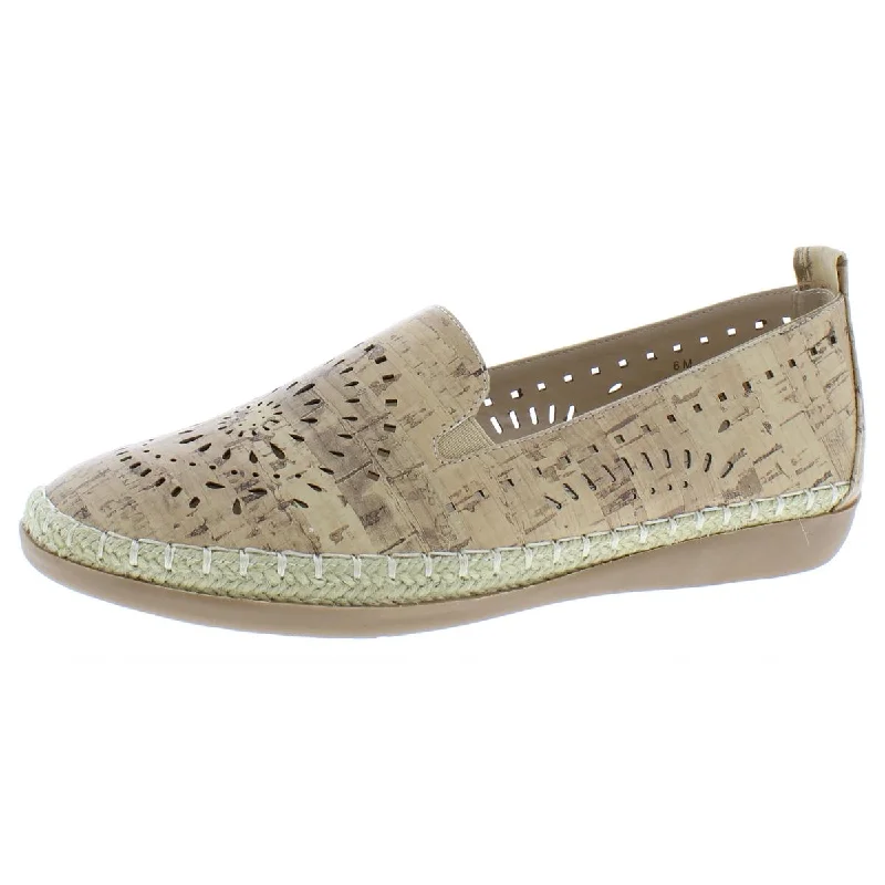 Beacon Womens Trudy Faux Leather Slip On Espadrilles