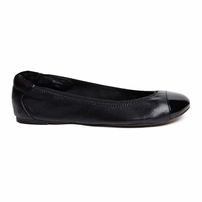 Harrow - Black with Black Cap Ballerinas