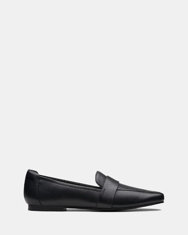 Seren Flat Black Leather