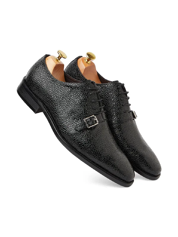 Stingray Leather Oxfords - Black