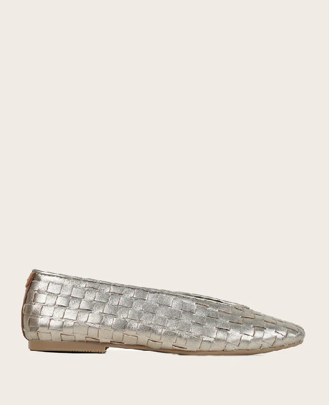 GENTLE SOULS - Willow Leather Woven Ballet Flat