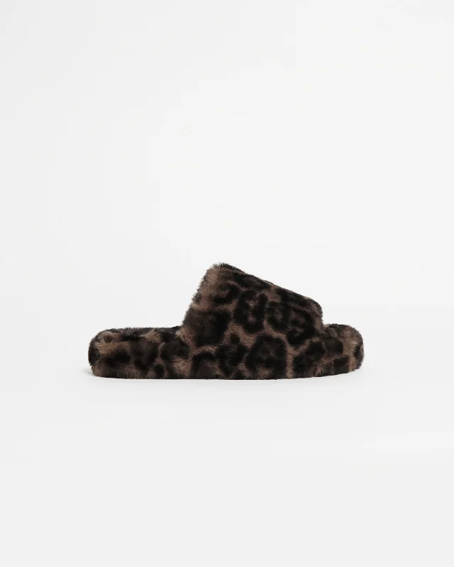 Dillon Dark Leopard Slide