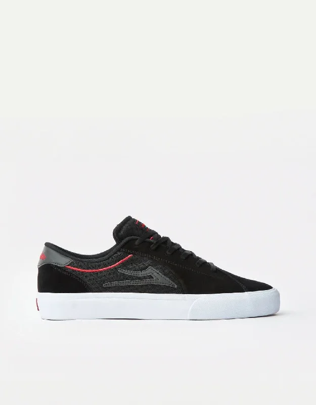 Lakai x Chocolate Flaco II Skate Shoes - Black/Red Suede