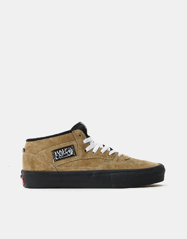 Vans Skate Half Cab Skate Shoes -  Pig Suede Olive/Black