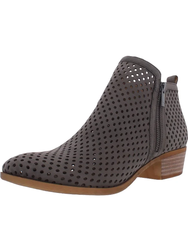 Basel3 Womens Solid Leather Booties