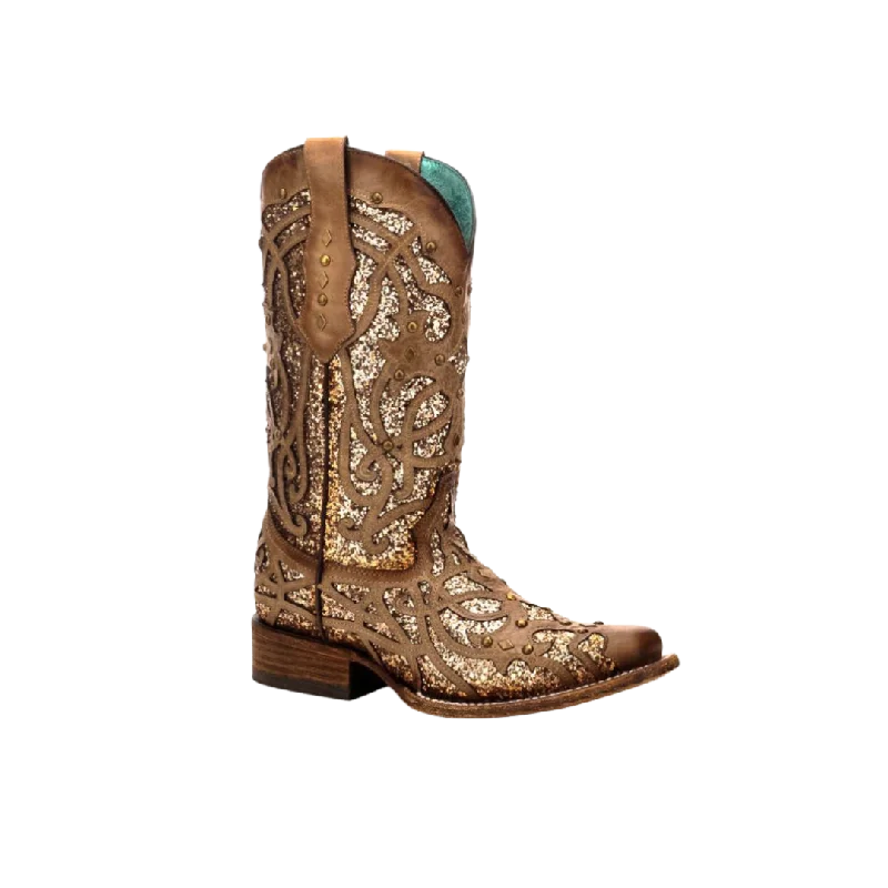 Corral Women's Pattern & Whip Stitch Western Multicolor Boots