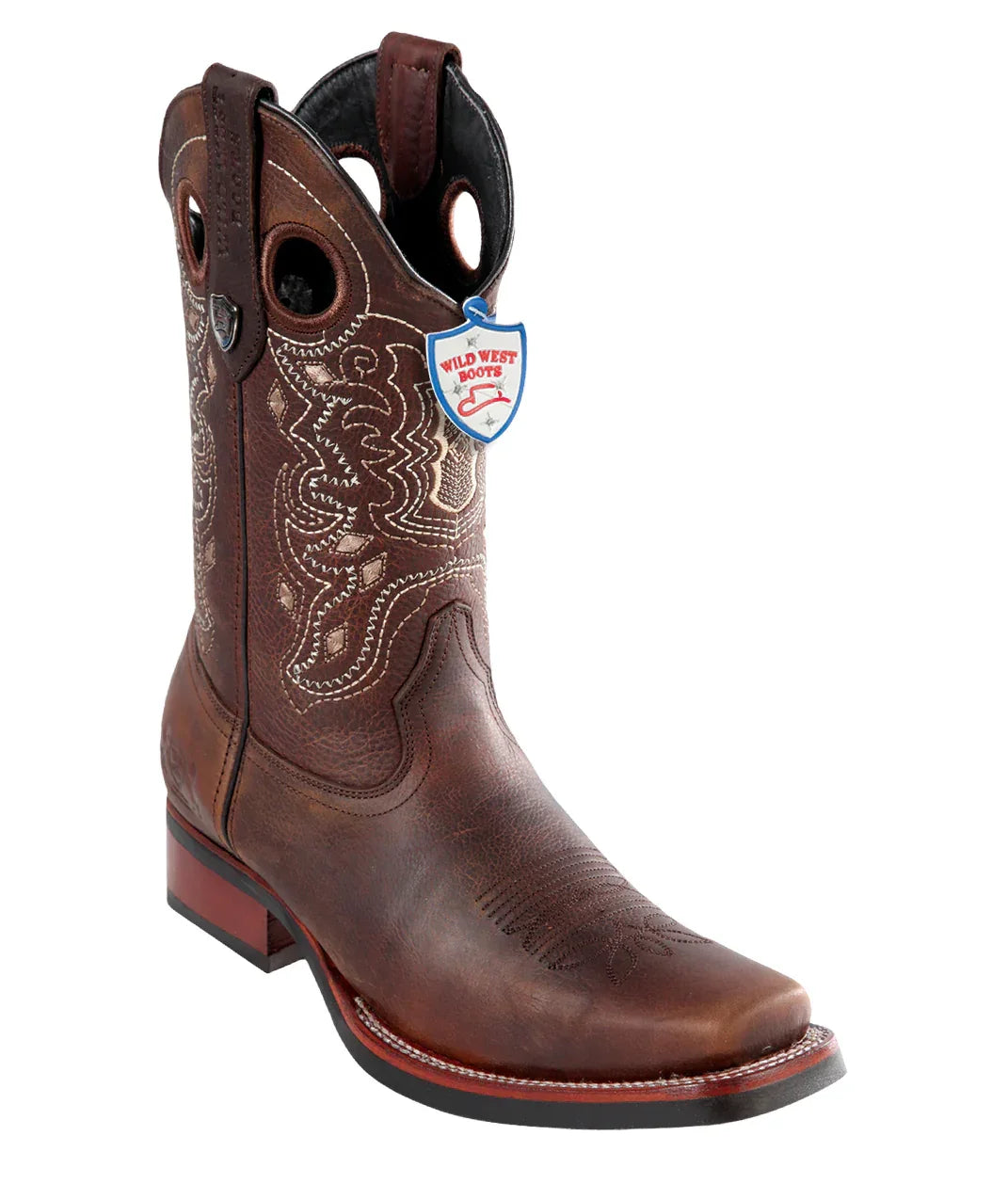 Wild West Boots Mens Rage Rodeo Walnut Rubber Sole 819